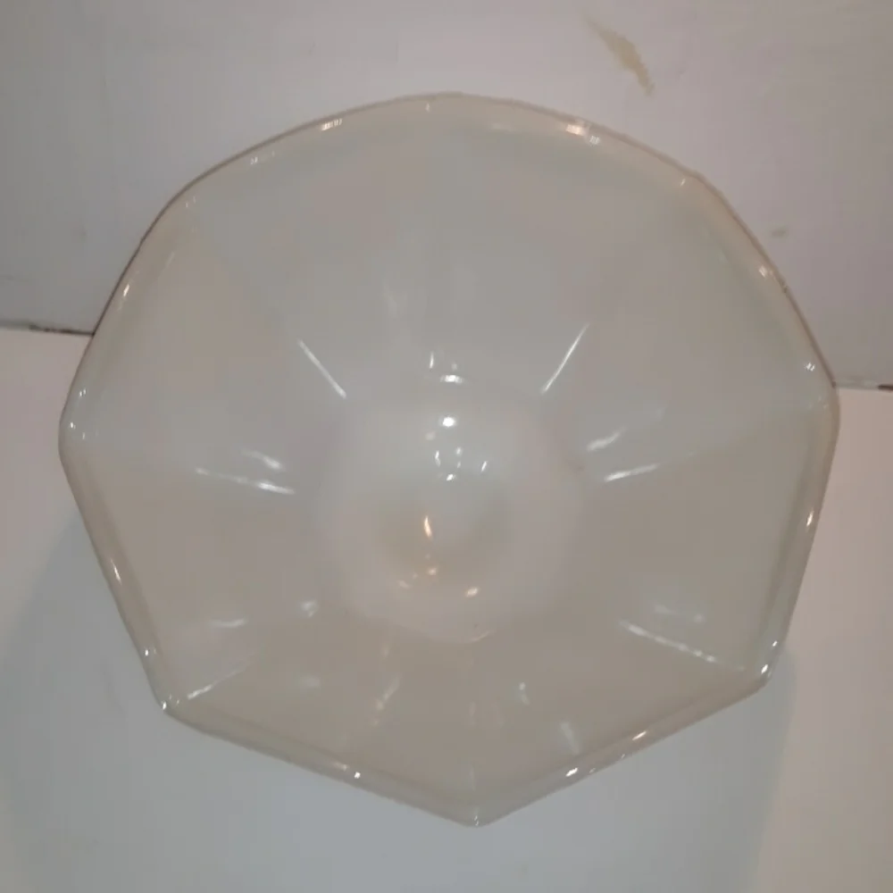 Large vintage milk glass fruit bowl